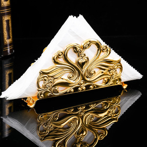 European Creative Metal <strong>Craft</strong> Home Restaurant <strong>Table</strong> Napkin Holder Restaurant <strong>Storage</strong> 3D Napkin Clip Wholesale - Product Image 2