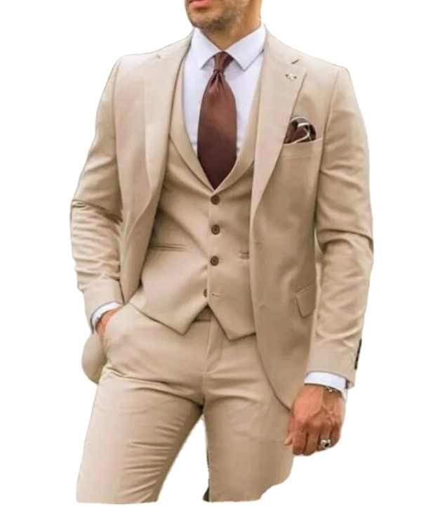 THEURBANBLANCHEジャケットベストパンツタキシードメンズブラウン色