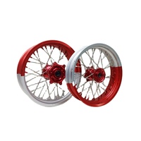 Ensemble de roues Supermoto bicolores KYZ de 17 pouces, jantes à rayons en aluminium anodisé CNC, Enduro pour Honda CR125 CR250 CRF250R CRF450R YZF KXF