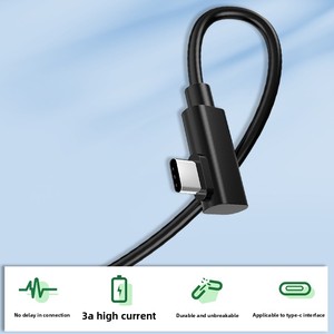 Câble de données 3m 5m à angle droit avec connecteur Type C pour casque de streaming <span class=keywords><strong>VR</strong></span> <span class=keywords><strong>Pico</strong></span> 4, câble de jeu, charge rapide - Product Image 4