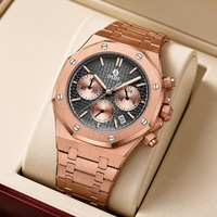 Nouvelle montre à quartz de luxe haut de gamme pour homme en acier inoxydable, aiguilles lumineuses simples, calendrier, décontractée, polyvalente, en alliage, octogonale, chiffres romains