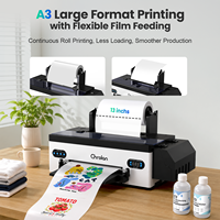 Imprimante DTF A3 pour vêtements personnalisés, machine d'impression par transfert thermique de 13 pouces, circulation automatique d'encre blanche pour tête d'impression R1390
