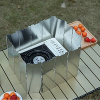 Brûleur de réchaud à gaz pour camping en extérieur, pare-vent portable et pliable, accessoire pour réchaud à cassette avec plus de 10 pièces