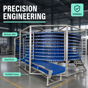 <span class=keywords><strong>Tour</strong></span> <span class=keywords><strong>de</strong></span> refroidissement spirale automatique pour usine <span class=keywords><strong>de</strong></span> gaufrettes, fonctionnement automatique, acier inoxydable <span class=keywords><strong>de</strong></span> qualité alimentaire, certifié CE, avec vitesse réglable - Product Image 4