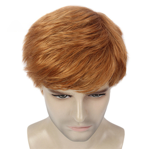 Exportación a los Estados Unidos Conjunto de peluca transfronteriza Ginger Men's Short Straight Hair Inch Peluca roja para hombres - Product Image 2