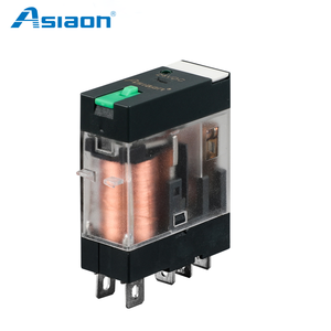 Asiaon Miniatur 24VDC/12A Mehrzweck-Elektrorelais AS14F-LS 1Z 5-polig DPDT LED-Licht Testtasten-Steckmodul Versiegelt - Product Image 1