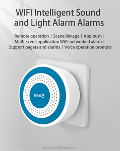 Alarma <span class=keywords><strong>Audible</strong></span> y Visual Interior PGST, DC5V 1000mAh, Inalámbrica RF433, Alarma de Luz, Sirena de Advertencia con Luz Estroboscópica - Product Image 3