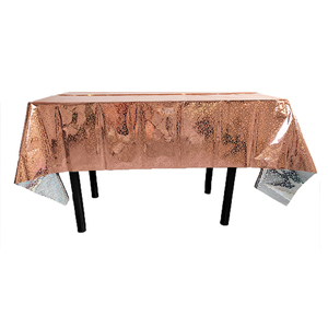 Factory Direct Birthday Decoration Disposable <strong>Table</strong> Covers Plastic Waterproof Aluminum Foil Party <strong>Table</strong> <strong>Cloths</strong> - Product Image 4