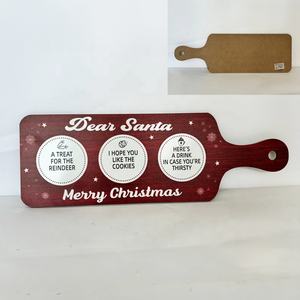 Ornement de table de Noël vintage en MDF imprimé UV en forme de rouleau à pâtisserie, fait main, respectueux de l'environnement, pour décorations festives - Product Image 4