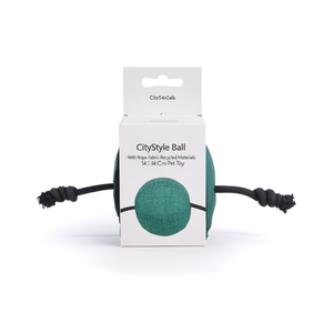 Pelota CityStyle con cuerda, tela y materiales reciclados, 14 x 34 cm, juguete para mascotas - Product Image 2