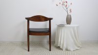 Chaise nordique en bois massif pour manger hôtel maison chaise présidentielle Restaurant café magasin accoudoir coussin chaise