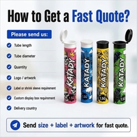 Tubes d'emballage de cigarettes pré-roulées de 1 gramme, étanches, hermétiques, à ouverture facile, avec logo personnalisé, certifiés GMP, pour la vente en gros