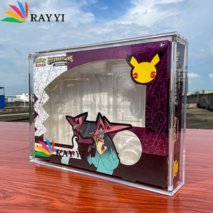 Boîte de collection premium en acrylique magnétique RAY YI pour cartes Pokémon TCG <span class=keywords><strong>Jolteon</strong></span> / Vaporeon / Flareon VMAX (version UK) - Product Image 6
