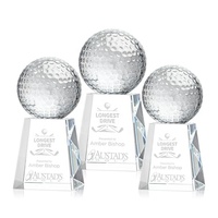 Trofeo y premios de torneo de golf en blanco Cristal Cricket Baloncesto Rugby Ball Medallas Trofeos personalizados para recuerdos de caridad