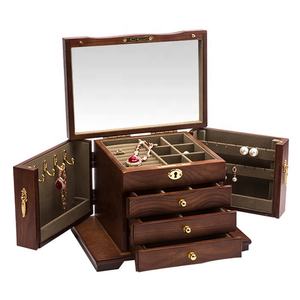 Personalizado de moda de estilo europeo atractivo diseño de madera de la joyería caja de almacenamiento con cerradura - Product Image 5