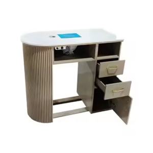Wss 2025 Factory New Design Hot Sale Product Modern <b>Manicure</b> <b>Table</b> Nail Salon Furniture With High Quality Materials Double Seats - Product Image 1