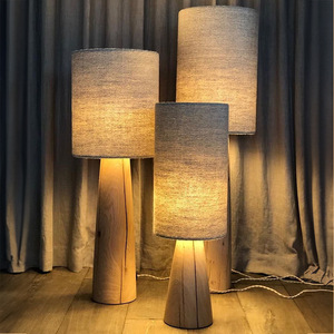Solid Wood Floor <b>Lamp</b> Wabi Sabi Style Japanese Decorative <b>Lamp</b> For Living Room Bedroom <b>Study</b> LED Light Source Changeable Color - Product Image 2