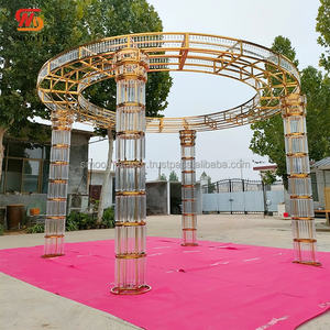 SMOOTH New Arrival Simple Large Wedding Hall Round Metal Chuppah Events <b>Decoration</b> Mandap Backdrop <b>Arch</b> - Product Image 6
