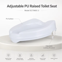 Fournitures de thérapie de rééducation PP Durable facilement auto-assemblage conception ergonomique siège de toilette surélevé amovible sans accoudoir