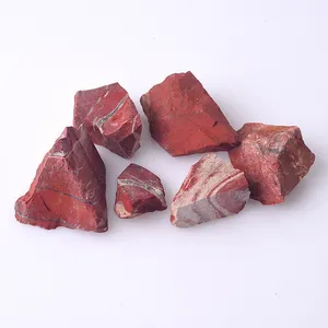 Natürlicher rauer roter Jaspis, der rohen Kristallkies-getrommelter Stein für Haupt dekor heilt