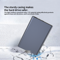Case per SSD USB 3.1 Tipo C, Custodia per Disco Rigido SATA da 2,5 Pollici in Metallo, Alta Qualità in Alluminio