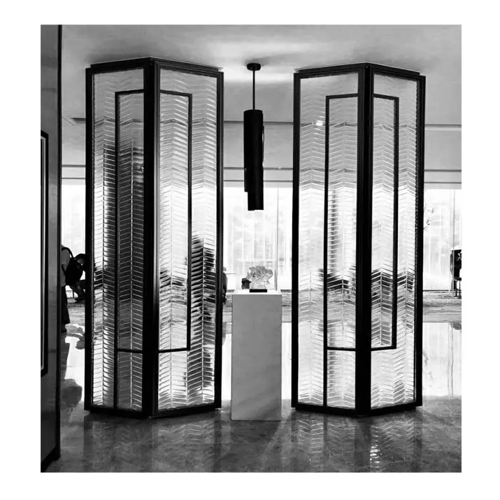 Büro voller höhe glas wand Lobby partition design