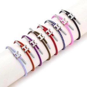 <span class=keywords><strong>Bracelet</strong></span> élégant en chaîne de cuivre, Gants en <span class=keywords><strong>maille</strong></span> de fil d'acier inoxydable, <span class=keywords><strong>Bracelet</strong></span> réglable en titane plaqué or 3D, étanche - Product Image 4