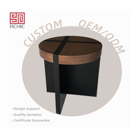Table d'appoint ronde en bois pour hôtel, salon et chambre à coucher – Meuble de design pour la maison
