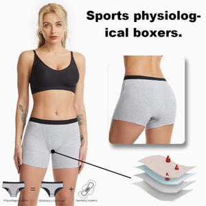 Slip Boxer Sportivi Estivi da <span class=keywords><strong>Donna</strong></span> in Cotone a Vita Media, Taglie S-4XL, Altamente Elastici, Anti-perdita e Traspiranti - Product Image 4