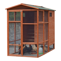 Meilleure Vente Grande Cage pour Animaux Poulailler Extérieur en Bois Grande Capacité pour 15-20 Poules