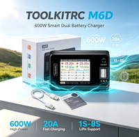 Chargeur-Déchargeur Intelligent Mini Double Canal ToolkitRC M6D 500W MAX 30A pour Batteries Lipo DC 1-6S – Pièces pour Drones FPV