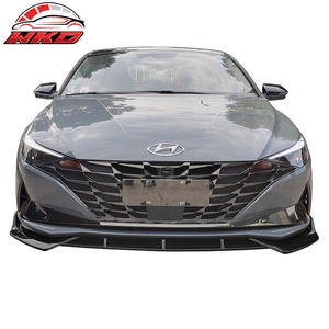 สำหรับรถยนต์ฮุนได เอลันตร้า ปี 2021-2023 รุ่น 4 ประตู ซีดาน ลายคาร์บอนไฟเบอร์ ชุดแต่งกันชนหน้า 3 ชิ้น วัสดุ PP คุณภาพสูง - Product Image 2