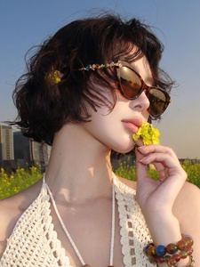 Acetate <strong>Gem</strong> cat Eye Sunglasses Male Lady Trend Polarized Sunglasses Driving Glasses - Product Image 2