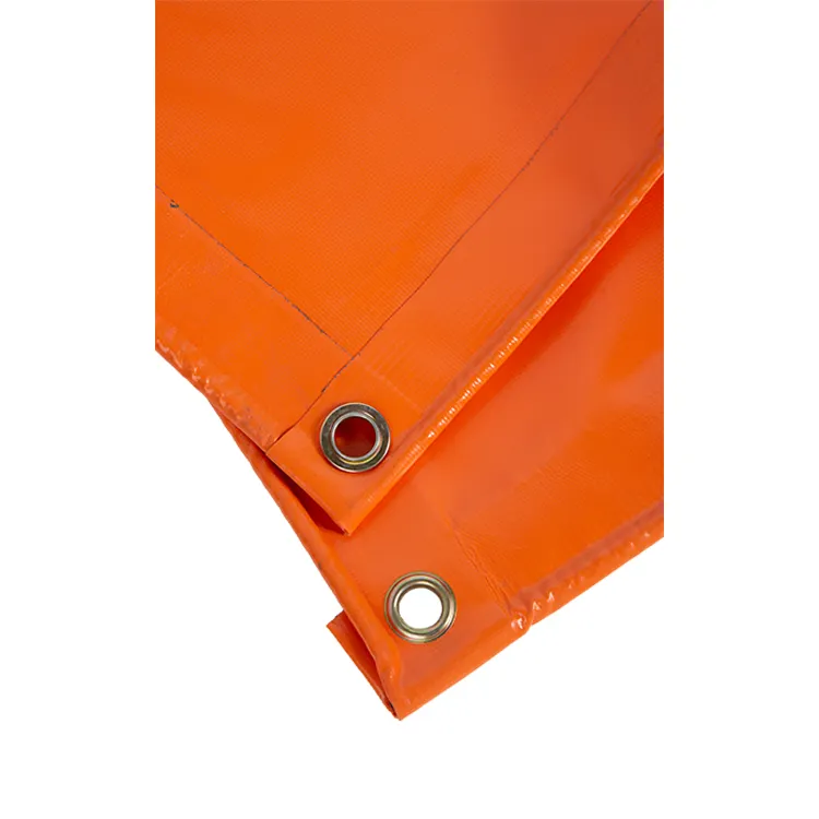 Litong 도매 0.55mm 오렌지 강화 타포린 텐트 난연 방수 타포린 제조 업체