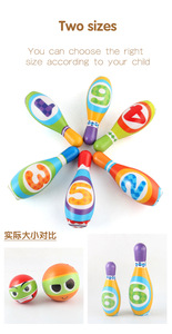 Ensemble de jeu de bowling d'intérieur pour enfants, quilles de bowling <span class=keywords><strong>en</strong></span> <span class=keywords><strong>mousse</strong></span> PU solide avec numéros, grand design de dessin animé OEM ODM - Product Image 4