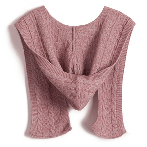 Date Tricot Pull Pull En Tricot Acrylique Châle Hiver En Gros Épais Mode À Capuche Super Ponchos - Product Image 3