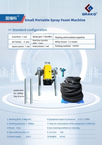 Nhỏ cầm tay polyurea phun máy Polyurethane cách nhiệt PU bọt phun - Product Image 2