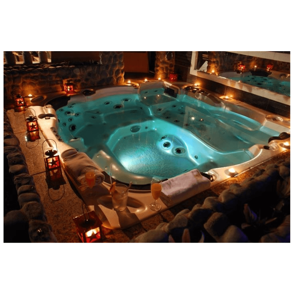 Идеальная отдельно стоящая акриловая Роскошная садовая Роскошная большая ванна, элегантная гидромассажная Ванна на 6 персон для использования на открытом воздухе