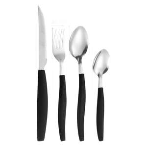 <span class=keywords><strong>Juego</strong></span> <span class=keywords><strong>de</strong></span> Cuchillos, Tenedores y Cucharas <span class=keywords><strong>de</strong></span> Acero Inoxidable <span class=keywords><strong>de</strong></span> 25 Piezas con Mangos Curvos para Carne y Postres, Gran Venta en Sudamérica, Brasil - Product Image 2