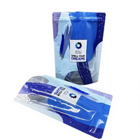 Sachet d'emballage en plastique refermable avec fenêtre transparente imprimée sur mesure, en aluminium, pour snacks
