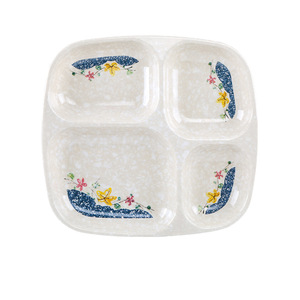 จานเมลามีนแบบกลม 3 หรือ 4 ช่อง ปลอดสาร BPA สำหรับร้านอาหาร - Product Image 5