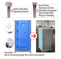 Unité de toilettes et de douche portables à double couche en plastique, salle de bain extérieure mobile, toilettes mobiles pour les événements en plein air et publics