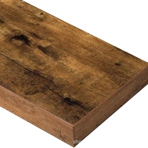 <b>Wall</b> <b>Mounted</b> Wooden Storage <b>Shelf</b> Rectangle 2 Tier Rustic Style For Bedroom Bathroom Easy Cleaning - Product Image 4