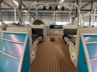 Bateau à pontons en aluminium soudé modèle sport 2024 de 27 pieds (8,2 m) à vendre