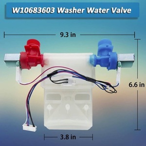 Válvula de entrada para lavadora W10683603, válvula de llenado de agua montada en la pared de 120V para modelos Whirlpool - Product Image 2