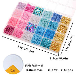 2000 + pièces perles d'argile douce kit <span class=keywords><strong>de</strong></span> bricolage coloré à <span class=keywords><strong>la</strong></span> main fabrication <span class=keywords><strong>de</strong></span> bijoux fournitures pour Bracelets colliers enfants Arts artisanat pour l'école - Product Image 6