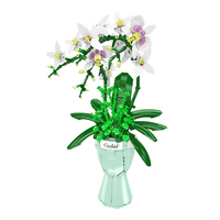 MOULD KING 24123 - Juego de Bloques de Construcción de Orquídeas Mariposa Blancas, Juguetes para Niñas y Niños, Modelo de Jardín para Armar