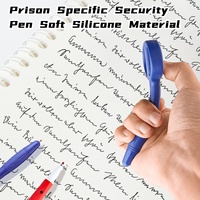 Stylo de sécurité souple en caoutchouc anti-coupure flexible 0,5 mm avec logo personnalisé pour institutions, vente en gros