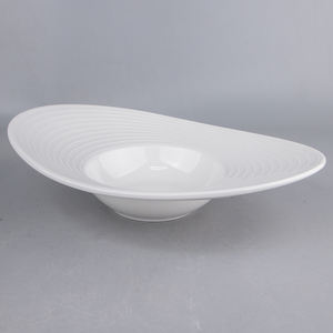 Assiette à pâtes en céramique blanche pure, porcelaine italienne, soucoupe, <span class=keywords><strong>chapeau</strong></span> <span class=keywords><strong>de</strong></span> <span class=keywords><strong>paille</strong></span>, bol à soupe occidental, vaisselle <span class=keywords><strong>de</strong></span> restaurant - Product Image 6