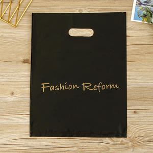 Bolsa de plástico para compras, bolsa de plástico troquelado con logotipo impreso personalizado, HDPE LDPE - Product Image 2